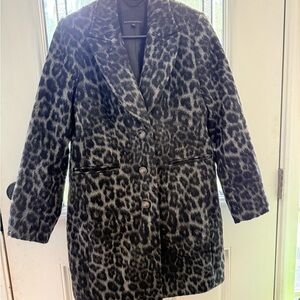 Banana Republic Leopard Print Coat M